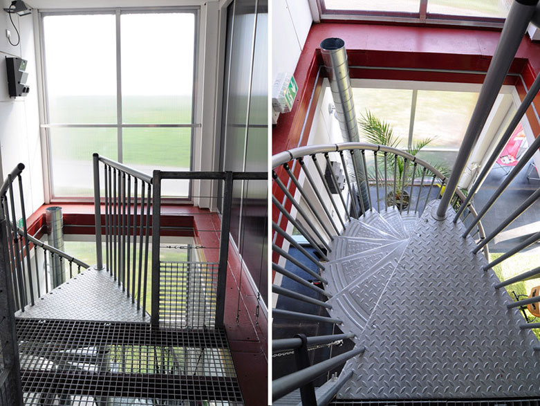 Indoor stair handrail